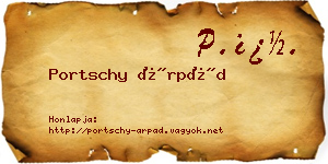 Portschy Árpád névjegykártya